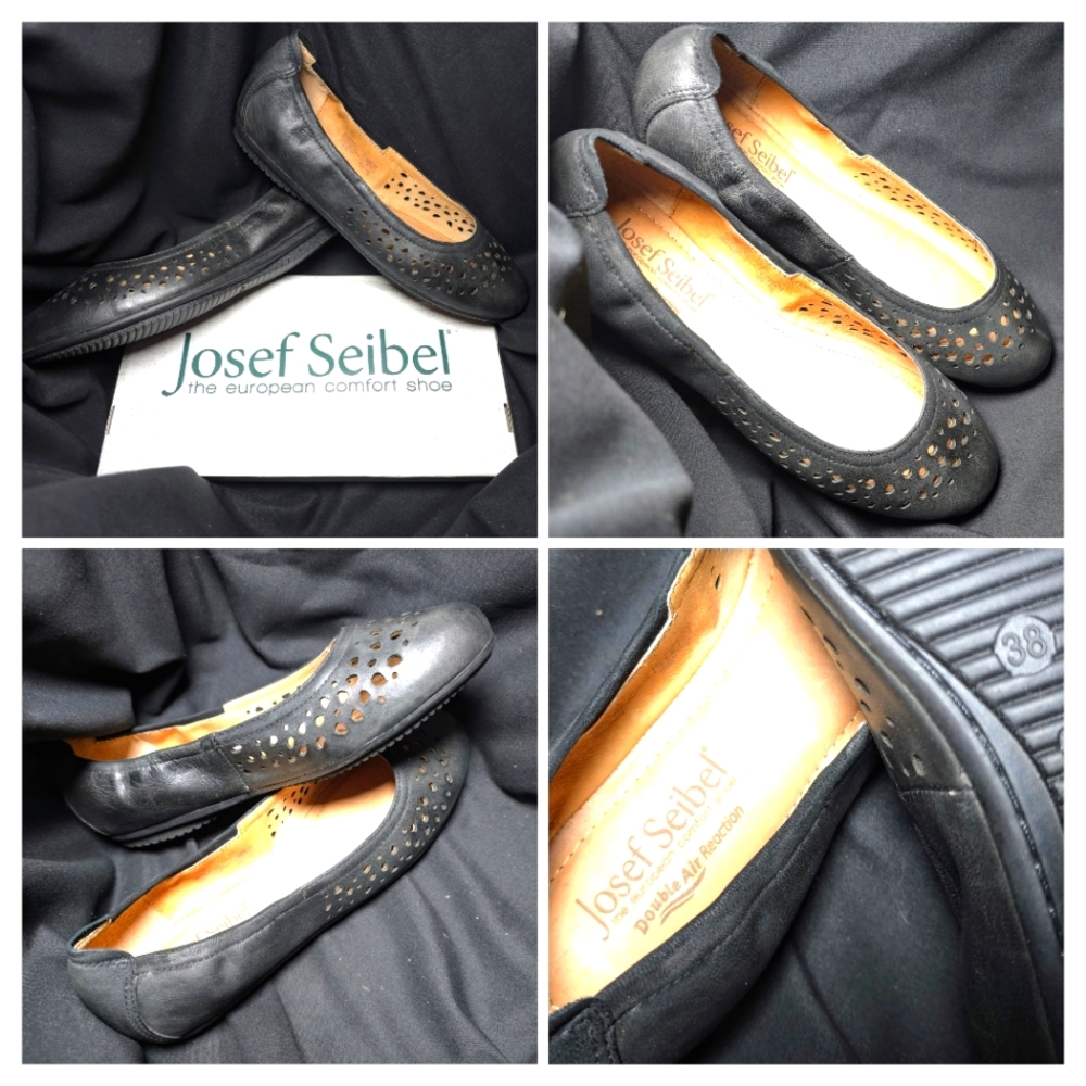 Josef Seibel Women's Black Ballet Flats